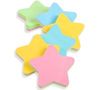 Lot de 600 feuilles de notes adhésives amovibles en forme d'étoile de 70 x 70 mm - 4 couleurs mélangées - Pour bureau, maison, cuisine, pâtisserie, école