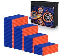 Lot de 600 fléchettes en mousse compatibles avec Nerf Gun Elite, fléchettes compatibles avec N-Strike Elite Series Blasters, accessoires de fléchettes avec sac de rangement en maille