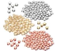 Lot de 600 perles en forme d'étoile pour bracelets - 6 mm - Perles d'espacement en forme d'étoile - Perles d'espacement pour la fabrication de bijoux