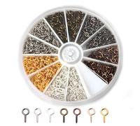 Lot de 600 petites vis à œillets en métal - Mini œillets à vis, 4 x 8 mm - Idéal pour Bijoux, Loisirs Créatifs et Décoration, Durable et Facile à Utiliser