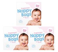 Lot de 600 sacs à couches jetables pour bébé - Poignées faciles à nouer - Sacs à couches parfumés - Pour la maison, les voyages, les animaux domestiques