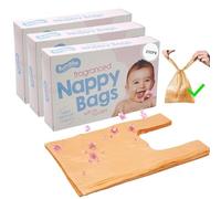 Lot de 600 sacs à langer parfumés avec poignée à nouer, sacs à langer essentiels pour nouveau-né, sacs à langer faciles à nouer pour les voyages