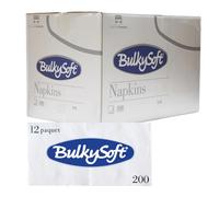Lot de 600 Serviette papier blanche 33x33, Serviettes papier jetables 1 plis très Solides et Douces, Serviettes pour Bar, Snack et Glacerie, Serviette blanche jetable (600, 33 x 33)