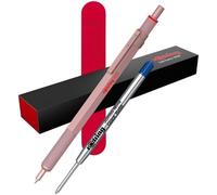 Lot De 600 Stylos À Bille - Or Rose Corps En Métal Stylo Rechargeable À Encre Noire + Recharge Bleue Supplémentaire Coffret Cadeau De Qualité Supérieure Poignée Moletée Outil