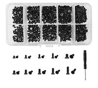 Lot de 600 vis M2 M2,5 M3 pour ordinateur portable, vis cruciformes à tête plate, vis de rechange pour ordinateur portable, vis à métaux noires avec mini tournevis