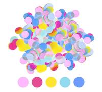 Lot de 6000 confettis multicolores - Confettis ronds - Confettis colorés - Indispensables pour les décorations de carnaval, de mariage et de fête d'anniversaire
