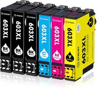 Lot de 603 cartouches d'encre XL compatibles pour Epson 603 603XL pour Epson Expression Home XP2100 XP2105 XP3100 XP3105 XP4100 XP4105 Workforce WF-2810dwf 2830dwf 2835dwf 2850dwf