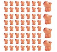 Lot de 60pcs Figurine Capybara Dessin Animé 2,3x1,9cm Statue Extérieure de Capybara en Résine Statue d'Extérieur de Capybara Animaux en Résine pour la Décoration Intérieure et Extérieure