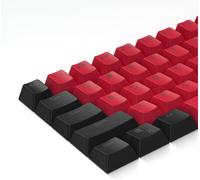Lot de 61 keycaps rétroéclairés noirs et rouges PBT Keycaps OEM pour commutateur Cherry MX RK61 Capuchons de touches de jeu mécaniques pour clavier mécanique