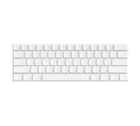 Lot de 61 touches blanches vierges - Hauteur originale sans lettrage - Compatible avec la plupart des claviers mécaniques - Touches vierges minimalistes