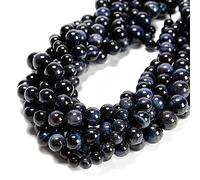 Lot de 62 perles rondes en saphir œil de tigre de 6 mm, véritable pierre naturelle, pour la fabrication de bracelets, de bijoux et de cordons
