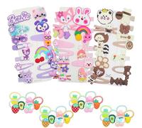 Lot de 62 pinces à cheveux mignonnes pour filles - Accessoires à cheveux en forme de licorne - Jolies barrettes à cheveux en forme de licorne - Pour filles et bébés (style 1) (style 2)