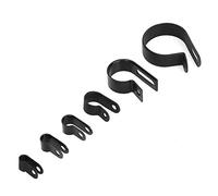 Lot de 625 serre-câbles en nylon de type R - Noir - En plastique - 6 tailles 5/6/9/12/19/30 mm