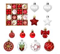Lot de 64 boules de Noël en plastique, design d'art moderne (Style4)