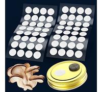 Lot de 64 disques filtrants synthétiques de 20 mm de diamètre - Membrane en PTFE hydrophobe - Taille des pores - Adhésif puissant pour culture de champignons