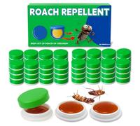 Lot de 64 gels cafards pour infestations intérieures, traitement efficace pour les cafards de petite et grande taille, design adhésif facile à utiliser pour les zones cachées dans la cuisine et la