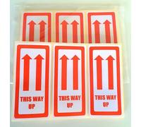 Lot de 64 grandes étiquettes autocollantes This Way Up de 100 x 50 mm EJI Labels