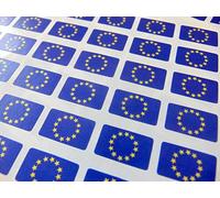 Lot de 64 mini étiquettes autocollantes pour drapeau de l'Union européenne 20 x 12 mm