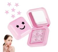 Lot de 64 patchs hydrocolloïdes à boutons étoilés pour soins du visage et de la peau (rose)
