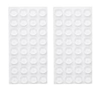 Lot de 64 tampons adhésifs transparents en caoutchouc pour portes d'armoires et meubles 12 x 4 mm