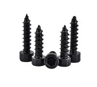 Lot de 64 vis autotaraudeuses à tête hexagonale de 25 mm en acier carbone de qualité 8,8 pour bois, métal, plastique, bricolage, réparation de meubles