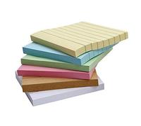 Lot de 640 feuilles de bloc-notes adhésifs lignés de couleurs mélangées - 7,6 x 7,6 cm - 8 blocs-notes autocollants - Fournitures de bureau