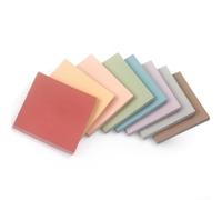 Lot de 640 feuilles de notes autocollantes 8 couleurs 7,6 x 7,6 cm