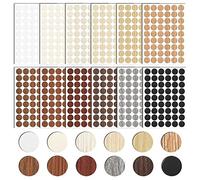 Lot de 648 bouchons de vis autocollants, 12 couleurs, bouchons pour trous de vis. Couvercle trou à vis Ø 21 mm. Couvre-vis auto-adhésifs pour armoires, bureaux, trous de vis dans les meubles