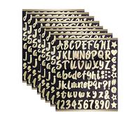Lot de 648 feuilles autocollantes en vinyle pour boîte aux lettres, panneaux, porte, numéro d'adresse, bricolage, scrapbooking, inscription, doré