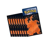 Lot de 65 pochettes d'entraînement d'élite pour Pokémon - Montrez vos cartes avec les pochettes promotionnelles des boîtes Pokémon ETB, pochettes pour cartes Pokémon (Gigantamax Charizard)