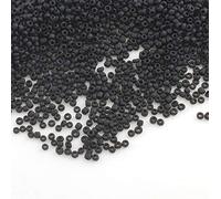 Lot de 6500 perles de rocaille en verre opaque, mat, 11/0, perles poney, opaque, rocailles de 2 mm, couleurs au choix (noir mat)