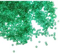 Lot de 6500 perles de rocailles en verre transparent de 2 mm - 17 couleurs - 11/0 - Perles poney - Mini perles transparentes pour enfants - Vert citron