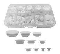 Lot de 66 bouchons ronds en silicone blanc de 10 tailles pour cloisons de cuisine étanches (4,5 à 20 mm)