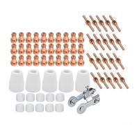 Lot de 66 consommables de coupe plasma, pointes de contact étendues en cuivre, électrodes et buses pour cutter Cut40 50 PT31 LG40 Pièces de rechange
