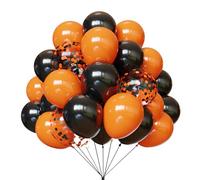 Lot de 67 ballons en latex pour Halloween, fête de tourisme ou de friandises, fantôme effrayant, bar, anniversaire de mariage, décoration de remise de diplôme - 30,5 cm - orange/orange