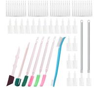 Lot de 67 Divers Brosse de Nettoyage, 40 Pomme de Douche Brosse Buse Anti-colmatage, 20 Jetable Brosses des Crevasses pour Toilettes, 7 pcs 7 en 1 Ménage Nettoyeur de Crevasses à Détails Profonds