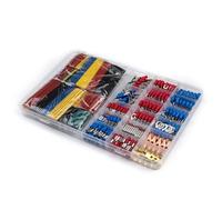 Lot de 678 outils de sertissage avec tubes thermorétractables et bornes de pression à froid assorties pour projets de câblage Assortiment de gaines thermorétractables