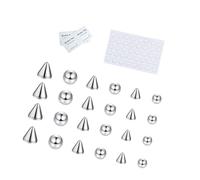 Lot de 68 anneaux pratiques en acier inoxydable sans piercing pour sourcils et lèvres - Pour transformer facilement les styles - Bijoux de corps unisexes