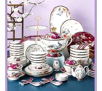 Lot de 68 assiettes en céramique en porcelaine anglaise classique pour cadeaux de mariage à la maison