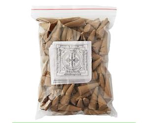 Lot de 68 cônes d'encens tibétains naturels pour méditation et offrandes de Bouddha - Fumée douce
