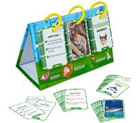 Lot de 69 cartes cognitives réalistes en forme d'animal, constructeur de vocabulaire , puzzle d'apprentissage précoce, jeu assorti de 16,5 x 10,7 x 7,9 cm pour l'école à domicile et les