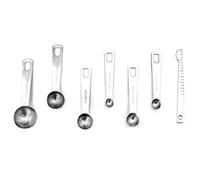 Lot de 7/10/11 cuillères à mesurer en acier inoxydable - Outil de stockage sec ou liquide - Se range dans un bocal en acier inoxydable - Ensemble de cuillères à mesurer pour la cuisine