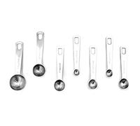 Lot de 7/10/11 cuillères à mesurer en acier inoxydable - Outil de stockage sec ou liquide - Se range dans un bocal en acier inoxydable - Ensemble de cuillères à mesurer pour la cuisine
