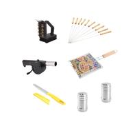 Lot de 7 accessoires de barbecue - Outils essentiels pour la cuisine en plein air, les barbecues en plein air, les barbecues et les pique-niques