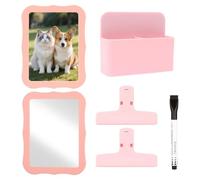 Lot de 7 accessoires esthétiques pour casier d'école Rose | Ensemble complet de 7 organiseurs de casiers esthétiques roses conçus pour transformer instantanément les casiers scolaires