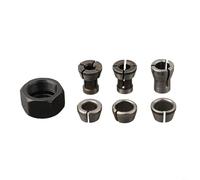 Lot de 7 adaptateurs de mandrin de serrage M17 traité au carbure avec routeur à écrou, machine de gravure pour bois, kit de conversion compatible avec 6 mm