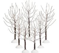 Lot de 7 Arbres de décoration de Noël - en 2 Tailles - pour Sapin de Noël, Jardins de Contes de fées, Village et décoration de Vacances
