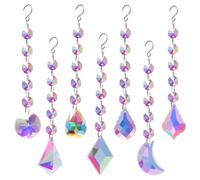Lot de 7 Attrape Soleil en Cristal, Suncatcher Pendentif en Cristal Kit de Bricolage, Arc en Ciel Carillon éolien pour Maison Fenêtre Jardin Noël Jour Mariage Décoration