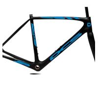 Lot de 7 autocollants autocollants autocollant cadre vélo vélo kit autocollants cadre VTT BDC universel protection DCS COD. B0185 (BLEU 53)
