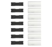 Lot de 7 Badges Nominatifs Magnétiques pour Vêtements, Badge Aimanté en Aluminium avec Double Aimant Puissant, Idéal pour le Travail, Conférences et Événements, Dimensions 72 x 32 mm